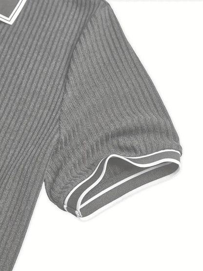 Śniegomir – Eleganckie polo z kontrastowym kołnierzykiem