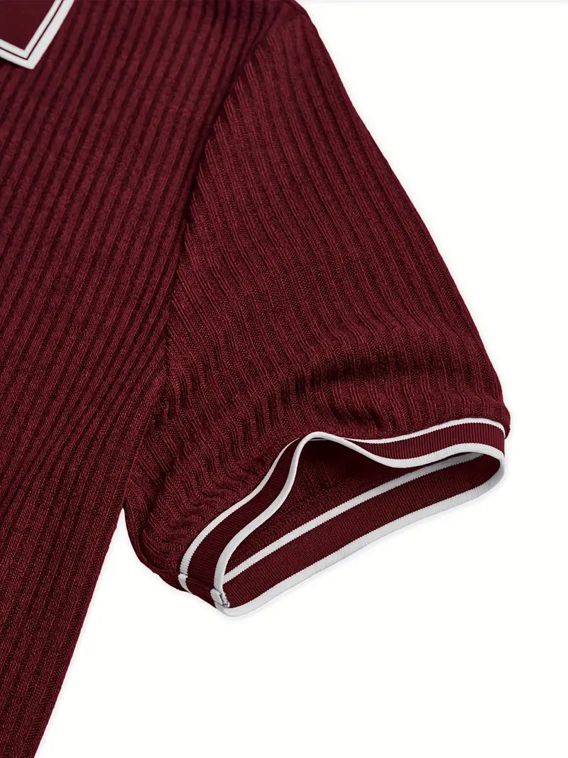 Śniegomir – Eleganckie polo z kontrastowym kołnierzykiem