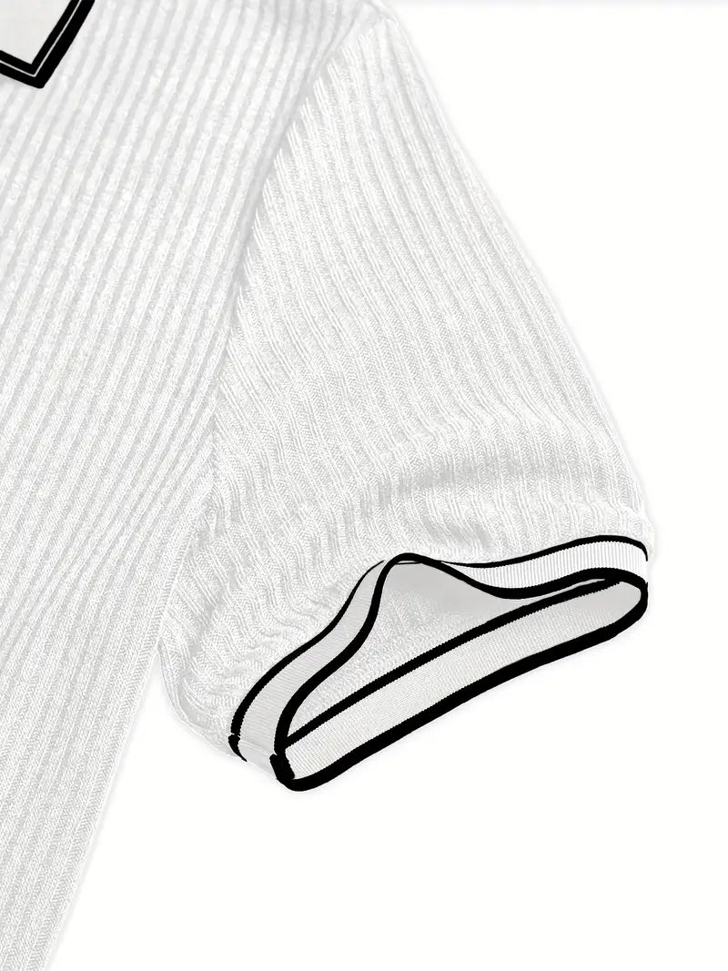 Śniegomir – Eleganckie polo z kontrastowym kołnierzykiem