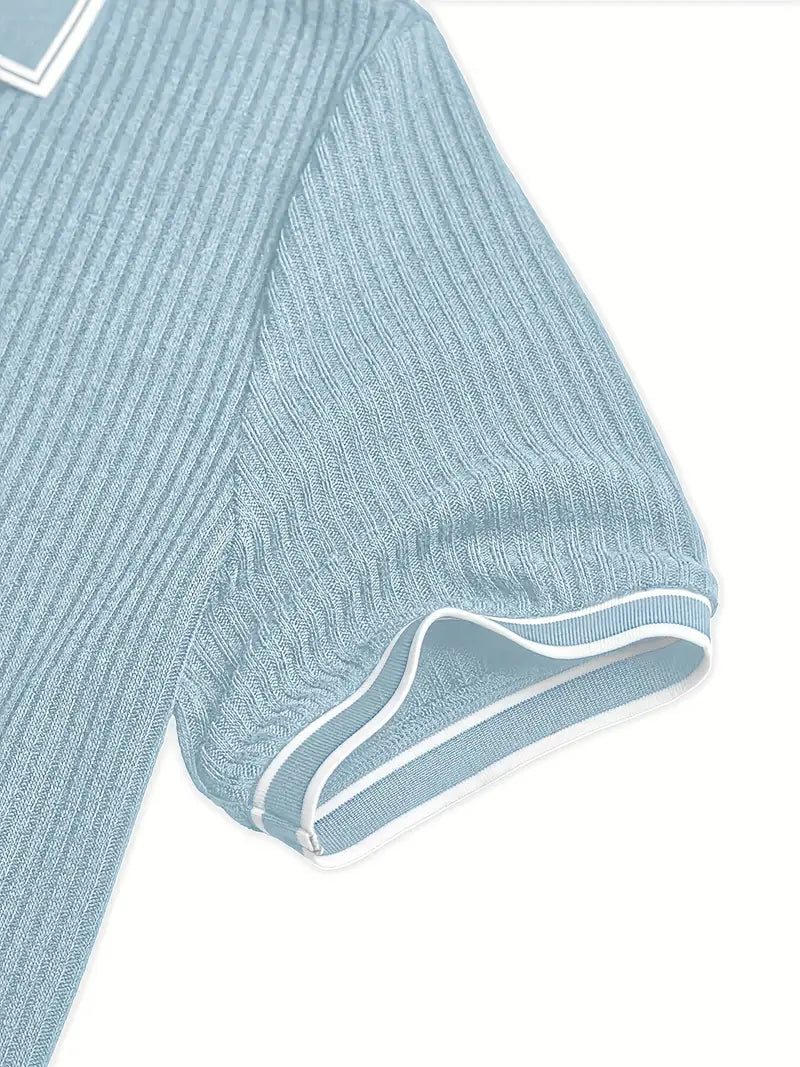 Śniegomir – Eleganckie polo z kontrastowym kołnierzykiem