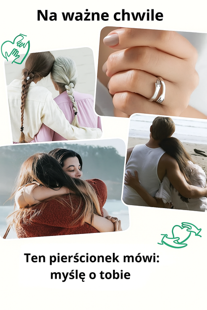 Pierścionek Przytulenie™ – Regulowany pierścionek, idealny na prezent (1+1 ZA DARMO)