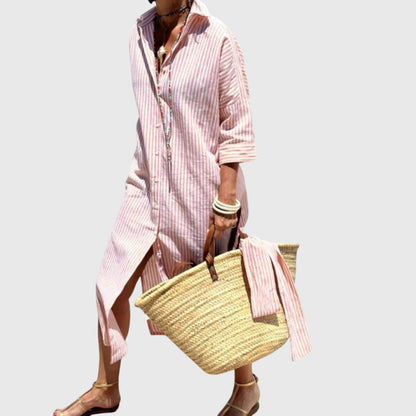 Ellen™ | Klasyczna Sukienka w Paski