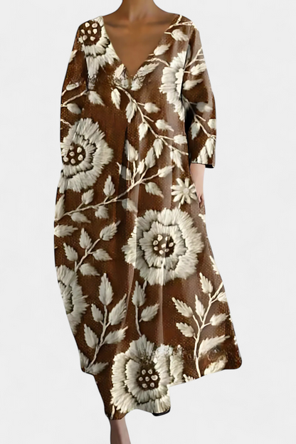 Isalinde | Wygodna sukienka z dekoltem w kształcie V