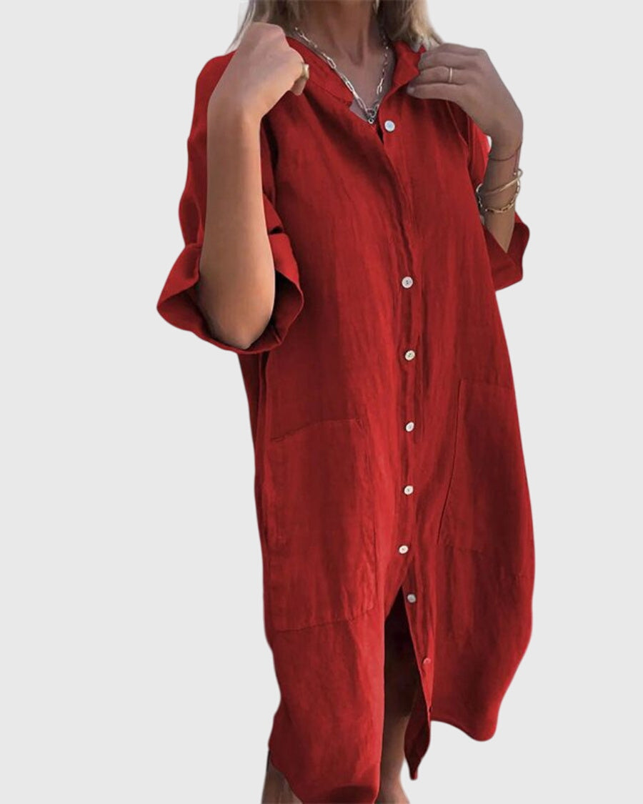 Jady™ | Luźna sukienka koszulowa w stylu Ibiza